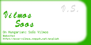 vilmos soos business card